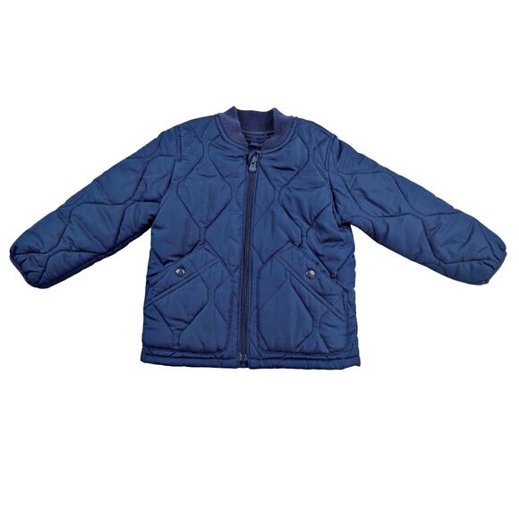 Baby Gap Navy Blue Quilted Jacket Coat  Preppy - Picture 2 of 9